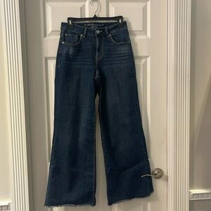 Maurice’s M jeans, highrise, wide leg, stretch, sz 8, most flattering jeans ever